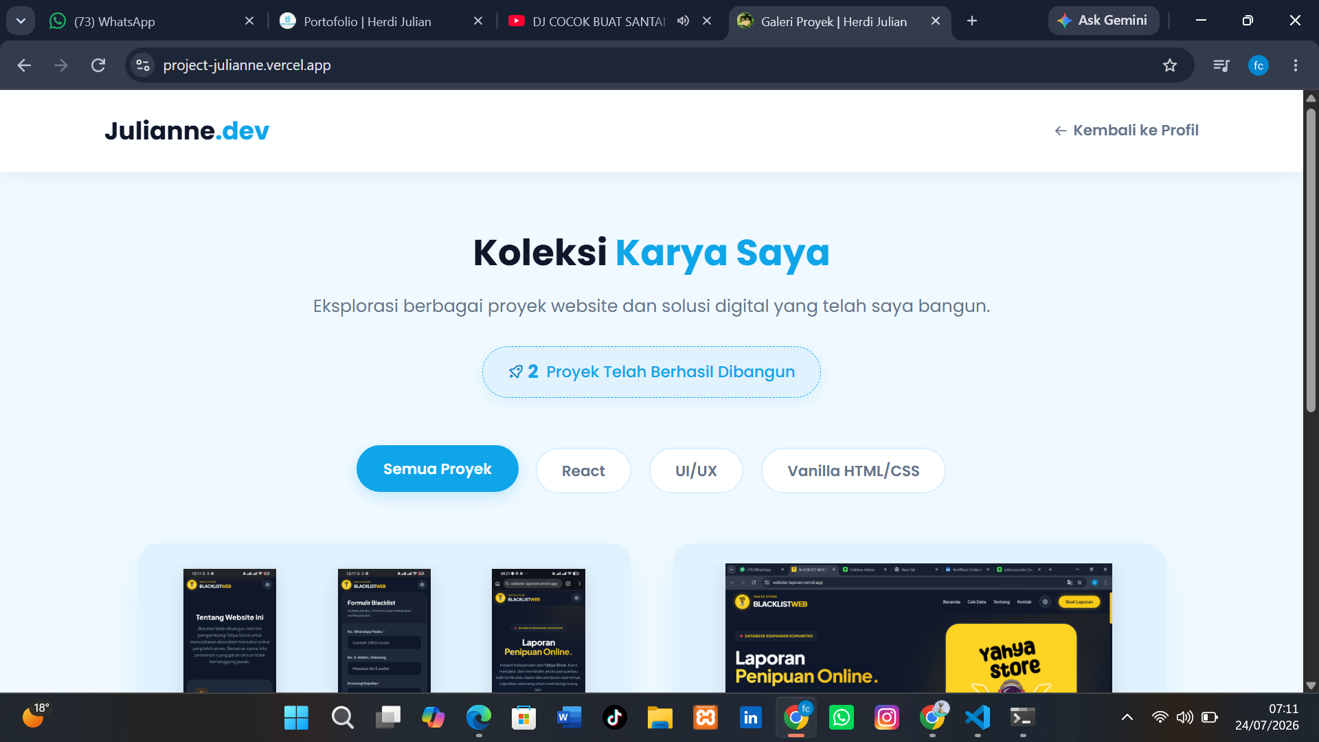 Galeri Proyek CMS